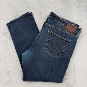 AG Adriano Goldschmied The Graduate Tailored Leg Blue Wash Jeans Mens 40 x‎ 32